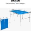 EastPoint Sports Penn Space Saver Table Tennis Table Fully Assembled IndoorOutdoor Portable Table with Net 2 Ping Pong Paddles and 4 Balls