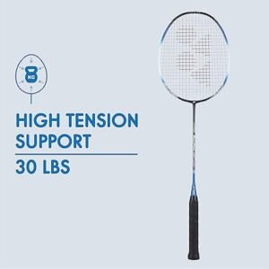 YONEX Muscle Power 22LT Carbon Graphite Strung Badminton Racket with Full Racket Cover BlackBlue for Intermediate Players 83 Grams Maximum String Tension 30lbs