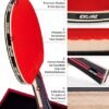 Ping Pong Paddle Professional Racket Table Tennis Racket with Carrying Case