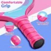 Pink Pickleball Paddles Set of 2 Cute Lightweight Fiberglass Surface