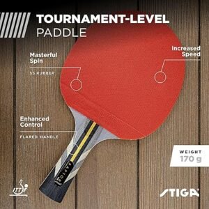 STIGA Carbon Fiber Ping Pong Paddle Performance Table Tennis Racket Black